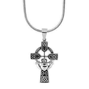 Claddagh Celtic Stainless steel cross